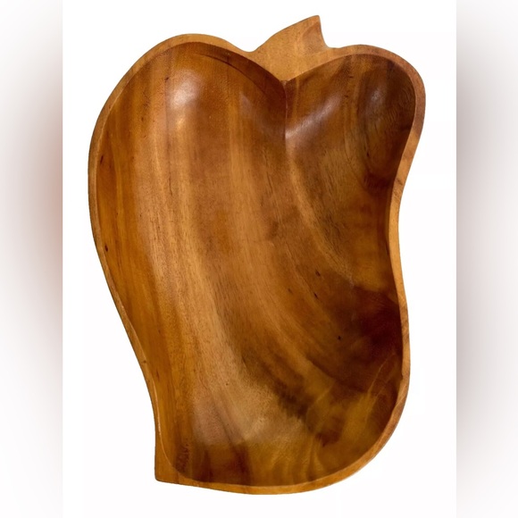 Vintage Monkey Bell Pepper Acacia Wood Salad Chip Dip Bowl Set Salt & Pepper - Picture 6 of 13